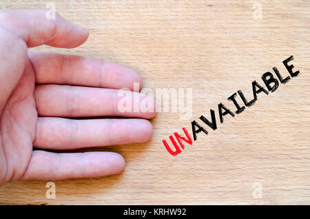 Unavailable text concept Stock Photo