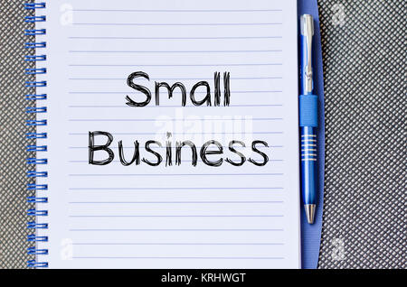 Small business text concept on notebook Stock Photo