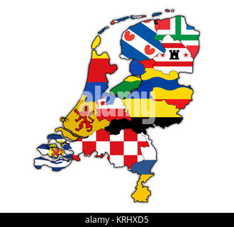 map of provinces of netherlands Stock Photo