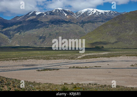 Landscape of Valle Chacabuco in northern Patagonia, Chile Stock Photo