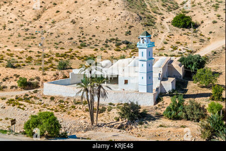 Mosque in Ksar Hallouf, a village in the Medenine Governorate, Southern Tunisia. Africa Stock Photo