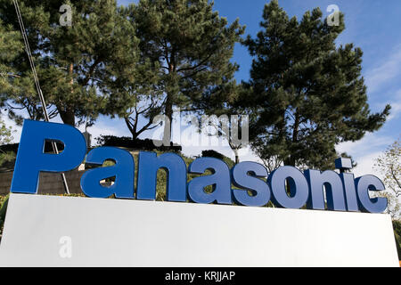 A logo sign outside of the headquarters of the Panasonic Avionics Corporation in Lake Forest, California on December 9, 2017. Stock Photo