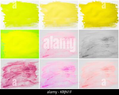 Collage of abstract water color textured backgrounds