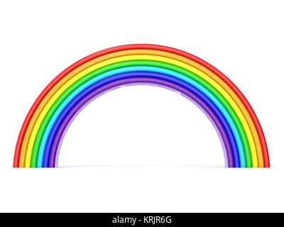 Rainbow. Side view. 3D Stock Photo