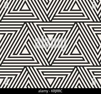 Vector seamless pattern. Modern stylish abstract texture. Repeating geometric tile from striped elements Stock Vector