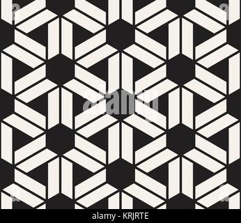 Vector seamless pattern. Modern stylish abstract texture. Repeating geometric tile from striped elements Stock Vector