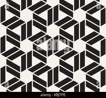 Vector seamless pattern. Modern stylish abstract texture. Repeating geometric tile from striped elements Stock Vector
