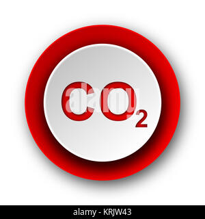 carbon dioxide red modern web icon on white background Stock Photo