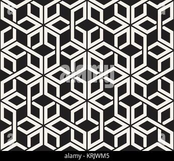 Vector seamless pattern. Modern stylish abstract texture. Repeating geometric tile from striped elements Stock Vector