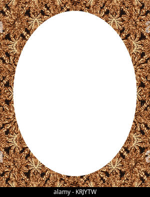 Circle Frame Background with Decorated Ornate Borders Stock Photo