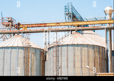 Storage facility cereals, and bio gas production Stock Photo