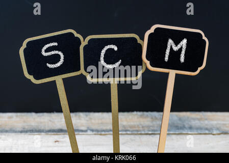 Business acronym SCM as Supply Chain Management Stock Photo