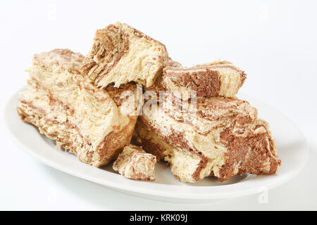 Chocolate flavor halva Stock Photo