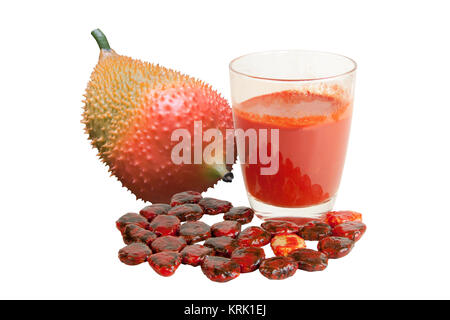 Gac fruit juice isolated Stock Photo