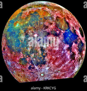 Moon - False Color Mosaic Stock Photo