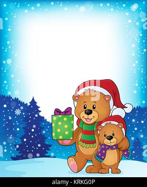 Christmas bears theme image 3 Stock Photo