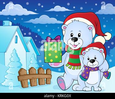 Christmas bears theme image 7 Stock Photo