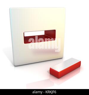 Minus sign. 3D Stock Photo