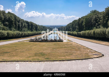 promenade in the park at the royal palace of caserta Stock Photo