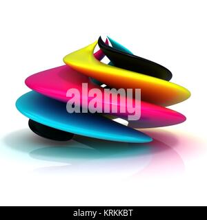 CMYK abstract shape Stock Photo