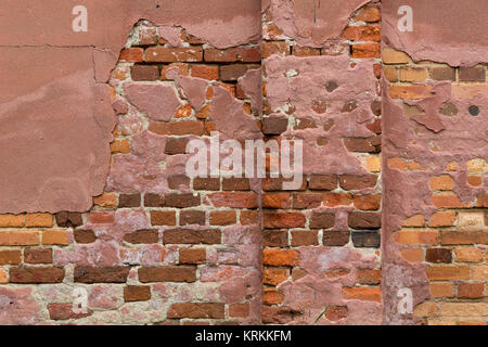 weathered brick wall as background Stock Photo