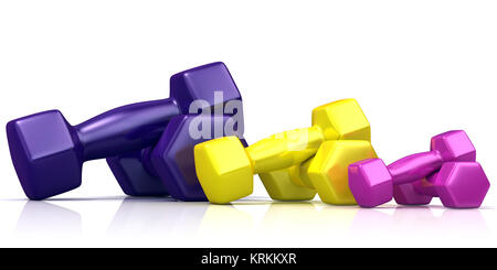 Colorful weights isolated Stock Photo