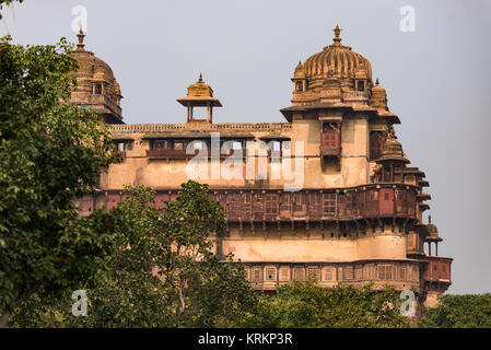 Orchha Palace, Madhya Pradesh. Also spelled Orcha, famous travel destination in India. Stock Photo