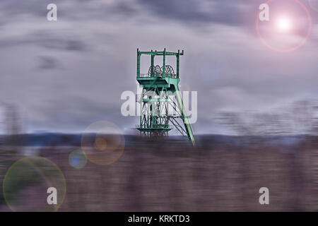 age headframe industrial monument in the ruhr Stock Photo