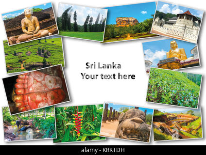 Collage of images of Sri Lanka Stock Photo - Alamy