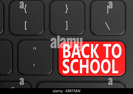 Back to School on black keyboard Stock Photo