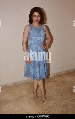 Mumbai, India. 19th Dec, 2017. Indian film actress Tisca Chopra present for the press conference of her short film 'Churri' screening at The View in Mumbai. Credit: Azhar Khan/ Pacific Press/Alamy Live News Stock Photo