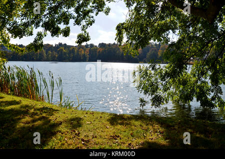 the burgsee in bad salzungen Stock Photo