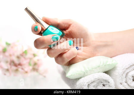 styling nail color nail polish Stock Photo