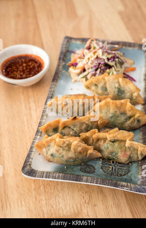 Korean Style Gyoza Stock Photo