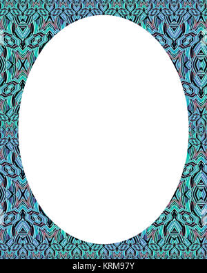 Circle Frame Background with Decorated Borders Stock Photo