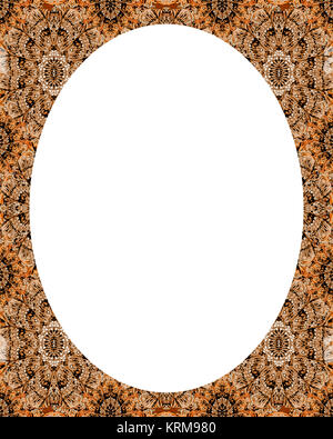 Circle Frame Background with Decorated Borders Stock Photo