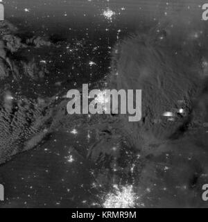 Nighttime Satellite View of Oklahoma City After Tornado (8767593457) Stock Photo