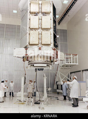 HEAO-1 Assembling the High Energy Astronomy Observatory 8003533 Stock Photo