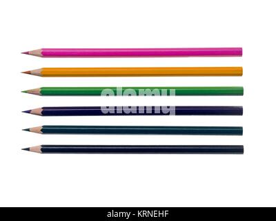 different color pencil Stock Photo