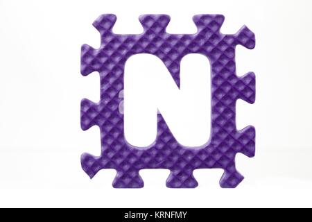 letter n foam alphabet Stock Photo