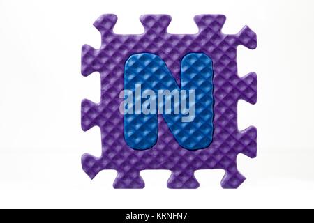 letter n rubber puzzle Stock Photo