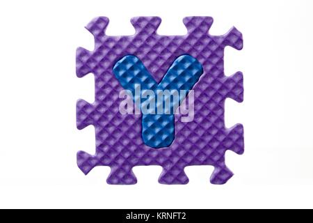 letter y rubber puzzle Stock Photo