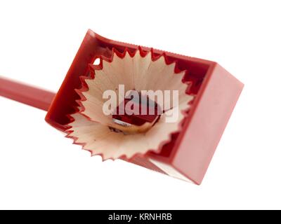 red pencil sharpener Stock Photo