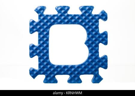 rubber alphabet puzzle on letter b Stock Photo