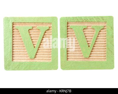 two green playing cubes against white Stock Photo