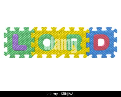 word lord formed from letter puzzle Stock Photo