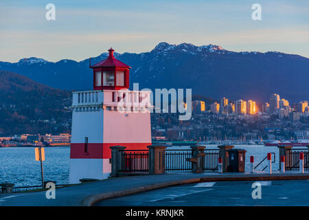 Brockton Point Lighthouse, Stanley Park, Vancouver, British Columbia, Canada. Stock Photo