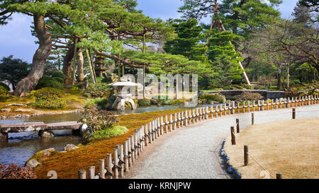 Kenrokuen, One of the Three Most Beautifu Garden in Kanazawa, Japan Stock Photo