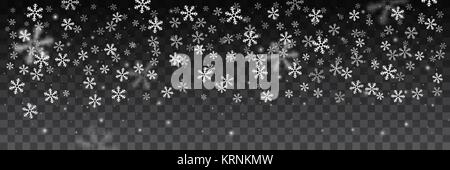 snowflakes in different shapes background. Stock Vector