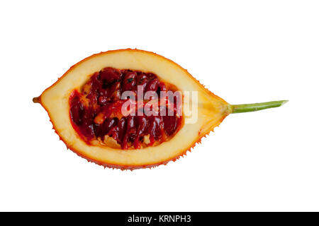 Baby Jackfruit isolated sliced in half Stock Photo